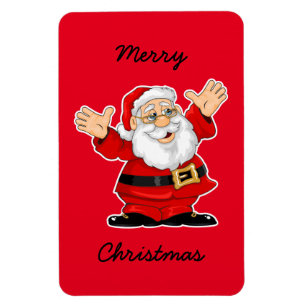Navidades 4"x6" Imán fotográfico/Santa
