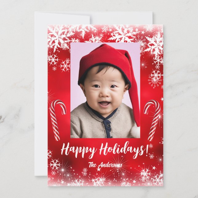 Navidades 5 hijos, ¡Felices Fiestas! tarjeta de na (Anverso)