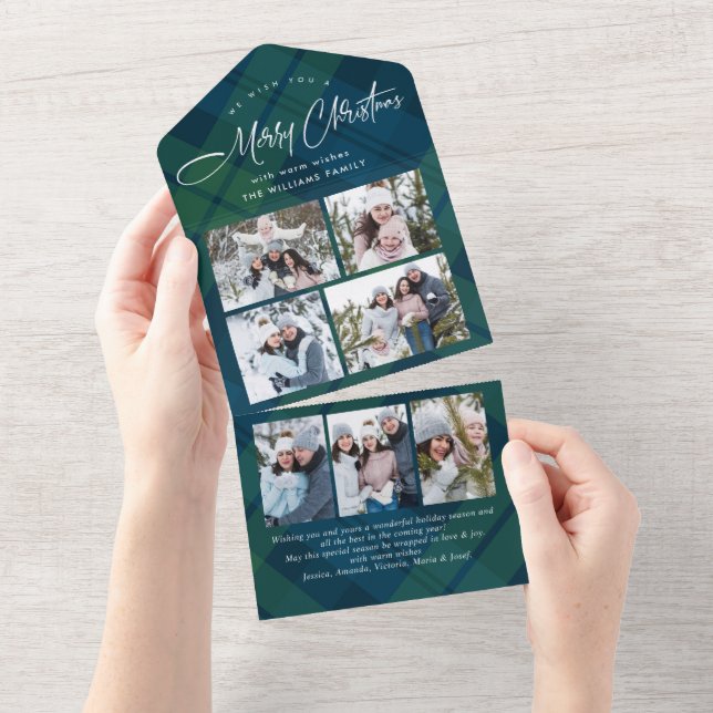 Navidades 7 Tarjeta de vacaciones de felicitación  (desgarro)