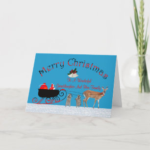 Navidades a la tarjeta de felicitación de nieta/fa