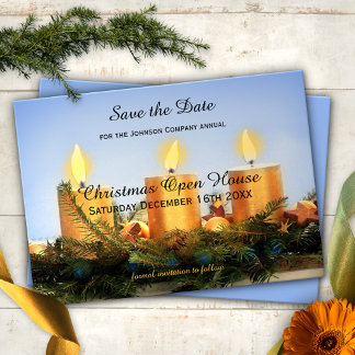 Navidades Abrir la casa Guardar la tarjeta de fech