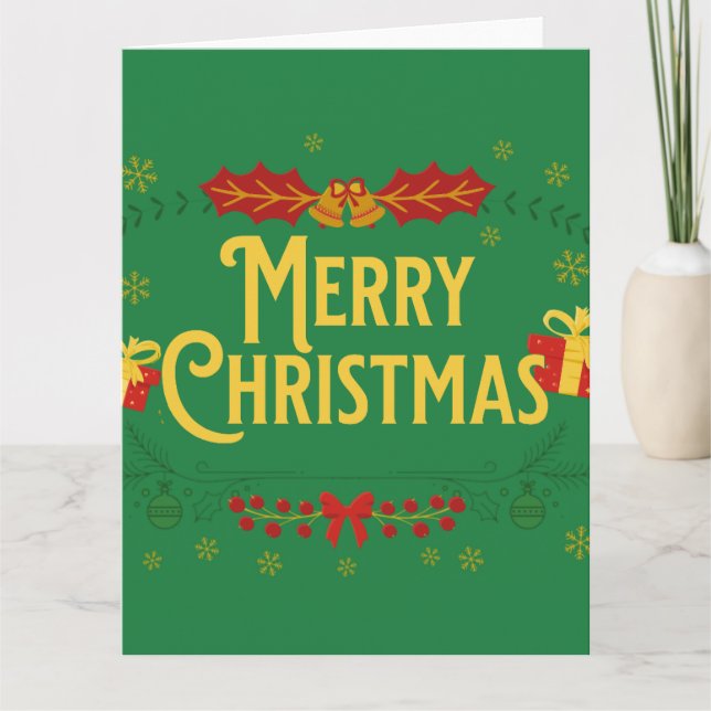 Navidades acercándose a la tarjeta (Anverso)