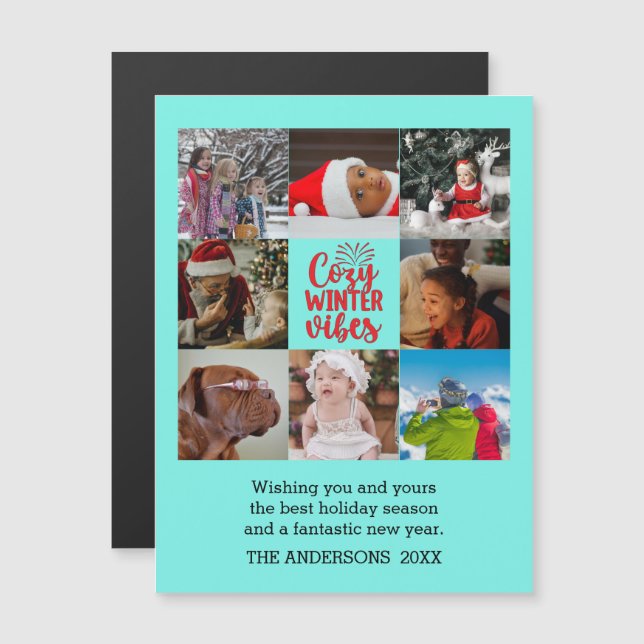 Navidades acogedores Collage de fotos familiar de  (Anverso/Reverso)