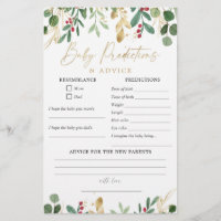 Navidades acuarela Tarjeta de consejo para predicc
