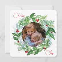 Navidades acuarelas Navidad FOTO Wreath Peace