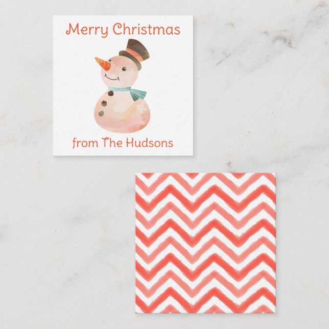 Navidades acuáticos Tarjetas de envoltorio de rega (Anverso / Reverso)