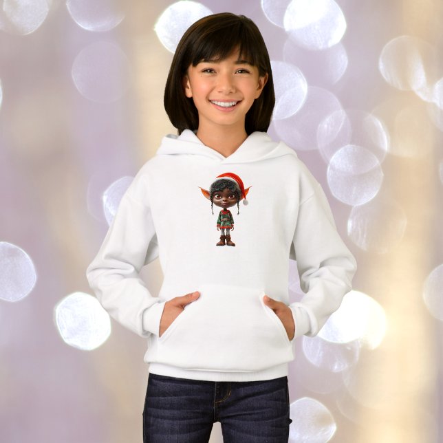 Navidades adolescentes Elf Chica Hoodie (Subido por el creador)