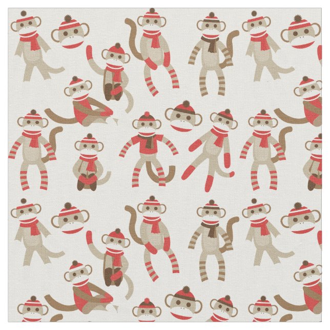 Navidades Adorables Enganchan Tela De Mono (De cerca)