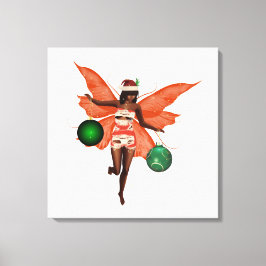 Navidades afroamericanos: Arte de pared de lona al