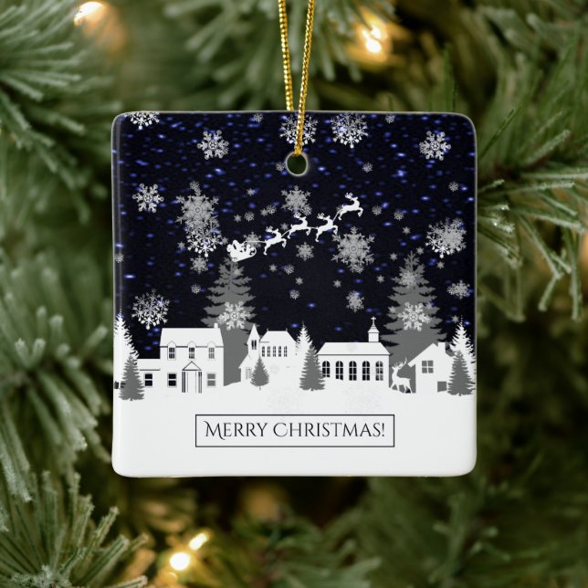 Navidades Aldea Ornamento cerámico (Árbol)