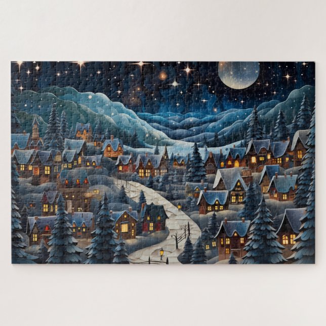 Navidades Aldea Puzzle Jigsaw (Horizontal)