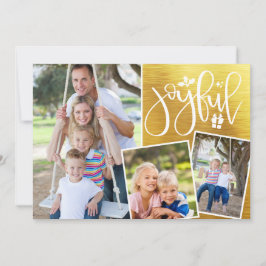 Navidades alegres del oro metálico moderno Tres fo