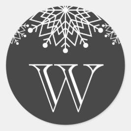 Navidades alegres | Sello para sobres blanco y neg