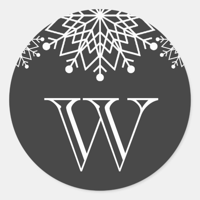 Navidades alegres | Sello para sobres blanco y neg (Anverso)