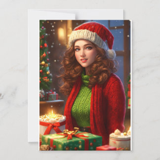 "Navidades alegres: Tarjetas de invitación elegant