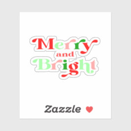 Navidades alegres y brillantes Pegatinas de Navida