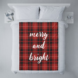 Navidades alegres y mantas a cuadros brillantes