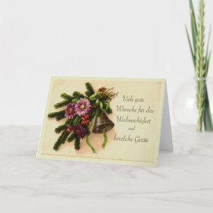 Navidades alemanes, tarjeta de cosecha Weihnachtsf