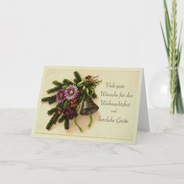 Navidades alemanes, tarjeta de cosecha Weihnachtsf (Anverso)