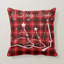 Navidades almohada decorativa con manchas rojas