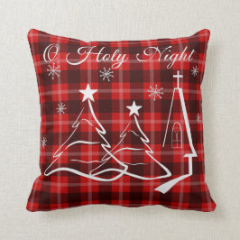 Navidades almohada decorativa con manchas rojas