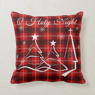 Navidades almohada decorativa con manchas rojas