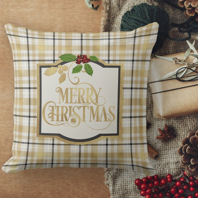 Navidades almohadas Feliz Cojín decorativo de Navi (Christmas pillows, festive merry Christmas throw pillow for couch)