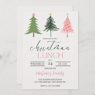 Navidades Almuerzo Invitaciones Navidades Brunch
