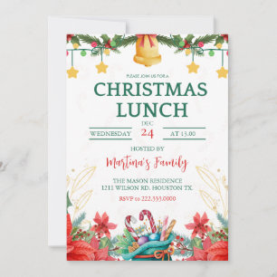 Navidades Almuerzo Invitaciones Navidades Brunch