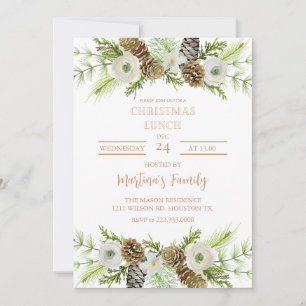 Navidades Almuerzo Invitaciones Navidades Fiesta