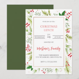 Navidades Almuerzo Invitaciones Navidades Fiesta