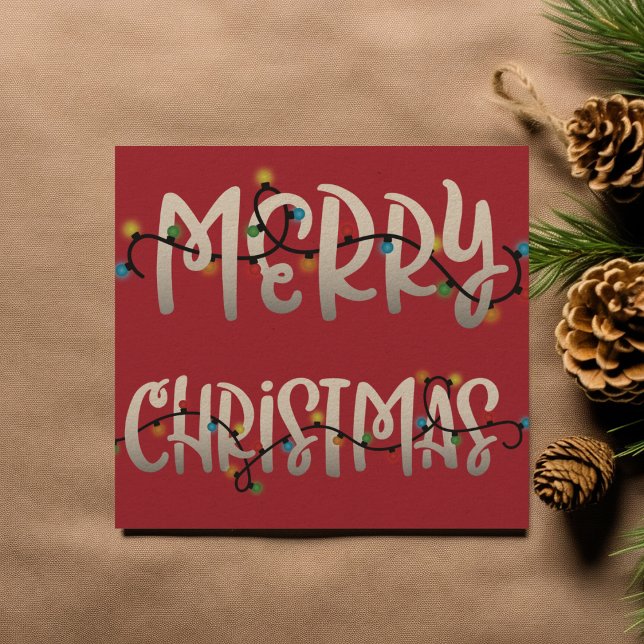 Navidades alumbran la tarjeta de fotos de navidad  (Subido por el creador)