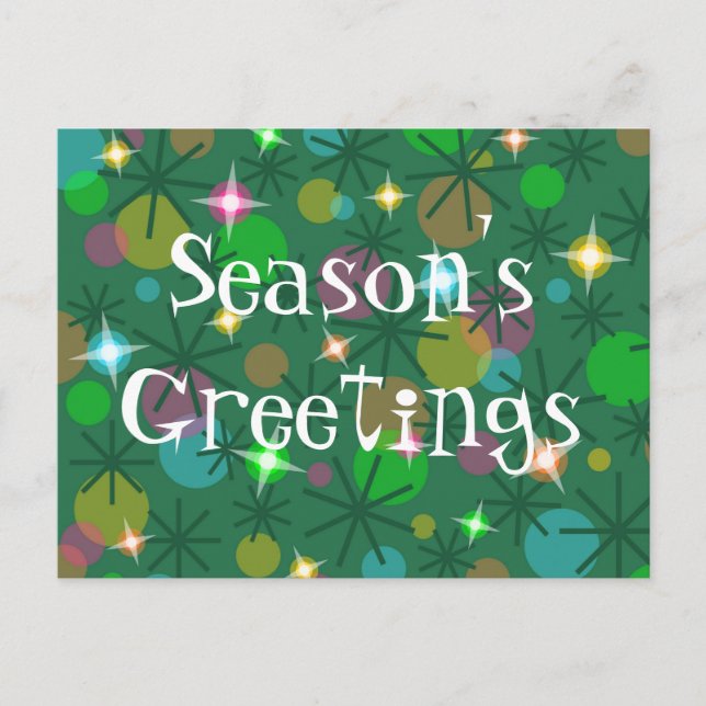 Navidades alumbran postal de 'Saludos de temporada (Anverso)