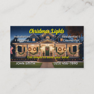 Navidades alumbran tarjetas de visita