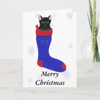 Navidades alzando gatos copos de nieve tarjetas de