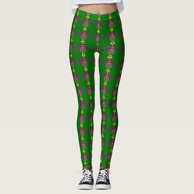 Navidades amables de Turquía Leggings (Anverso)