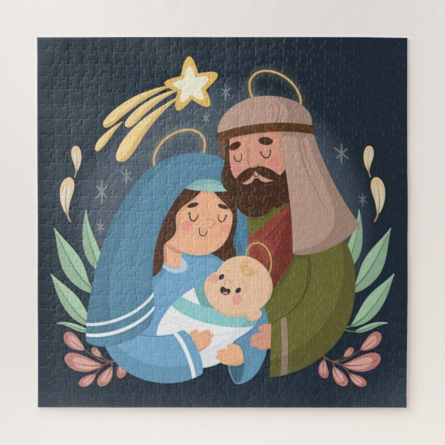 Navidades amables Natividad Rompecabezas (Vertical)