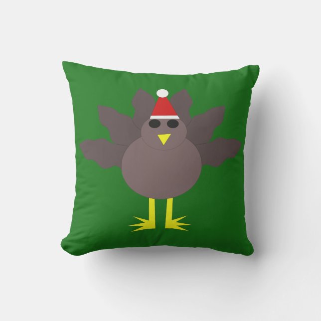 Navidades amables Turquía almohada exterior (Anverso)