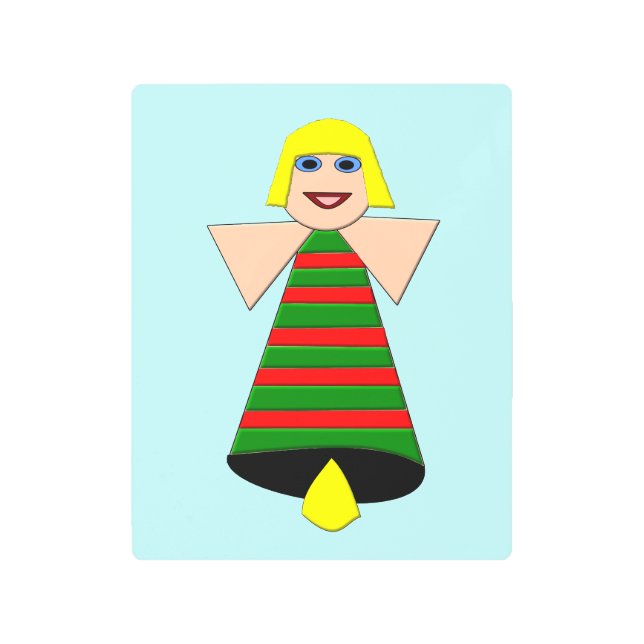 Navidades Ángel Bell Arte Metalizado Imprimir (Anverso)