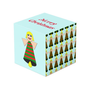 Navidades Angel Bell Personalizado Foto Cubo