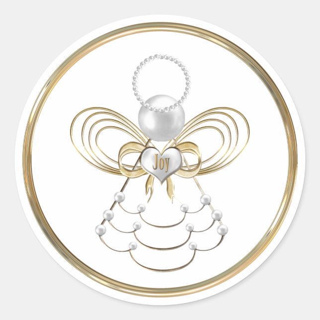 Navidades Ángel de la Alegría Pegatina (Anverso)