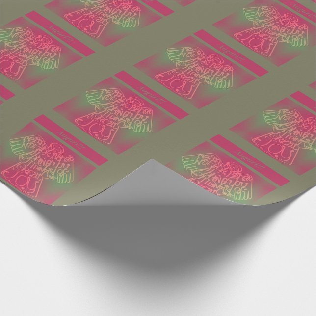 Navidades Angel "He aquí..." Envolviendo Papel (Esquina)