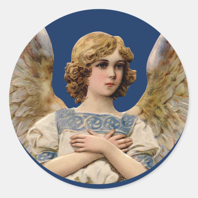 Navidades Angel Holiday Card Sello para sobres Vin (Anverso)