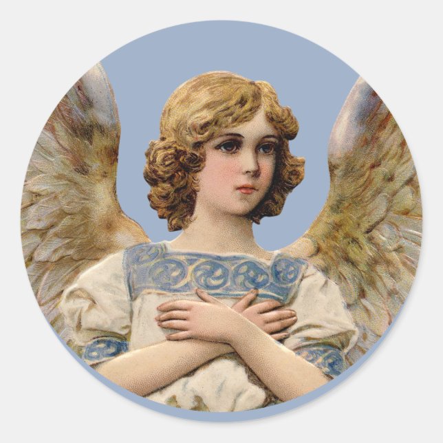 Navidades Angel Holiday Card Sello para sobres Vin (Anverso)