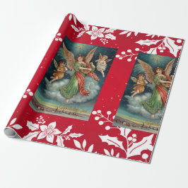 Navidades Angel Holly COLLAGE papel envolvente