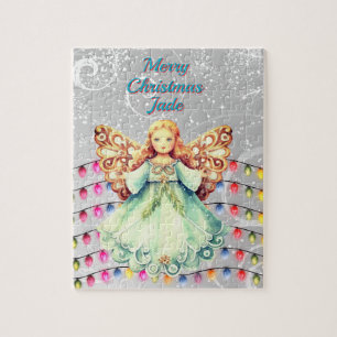 Navidades ángel personalizados rompecabezas