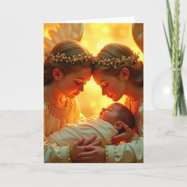 Navidades Ángeles y Jesús doblaron tarjeta de feli