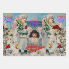 NAVIDADES ANGELS Ajuste de hoja de papel conjunto 