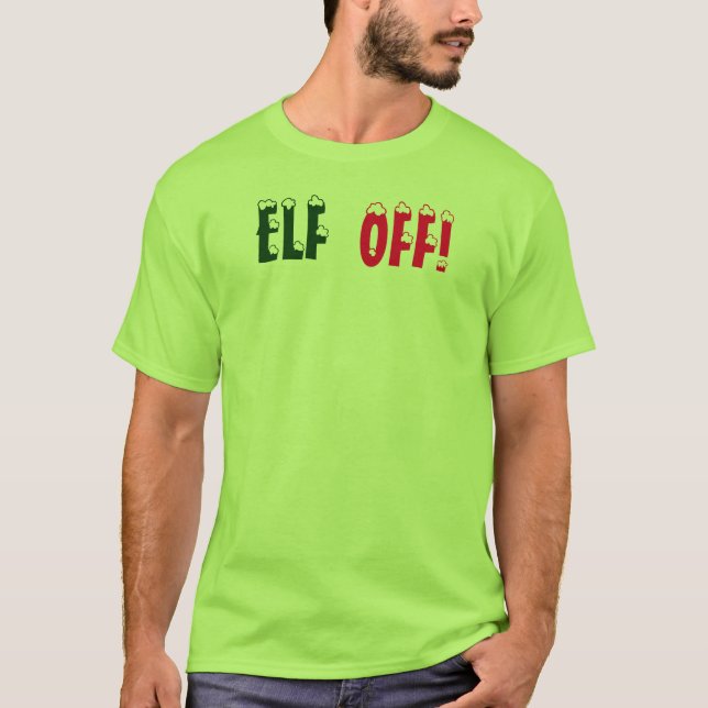 Navidades Angry Elf, ELF OFF, camiseta con: Closs (Anverso)