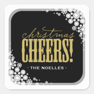 Navidades animan a un Pegatina de vacaciones moder